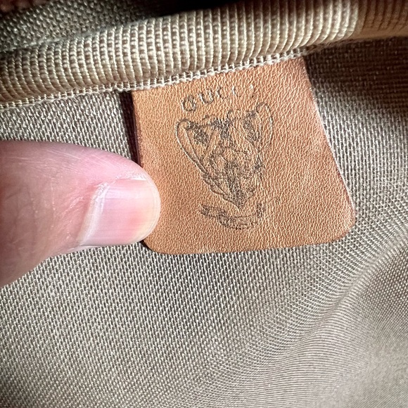 Gucci Authentic Vintage XL Micro GG Web Monogram Canvas Travel Bag w/ COA - Picture 5 of 14